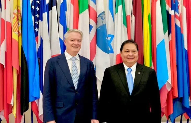 Melakukan Pertemuan Sekjen OECD, Menko Airlangga Paparkan Perkembangan Aksesi Indonesia