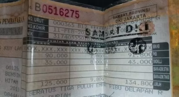 Biaya Ganti Warna Motor pada STNK lalu BPKB 2025