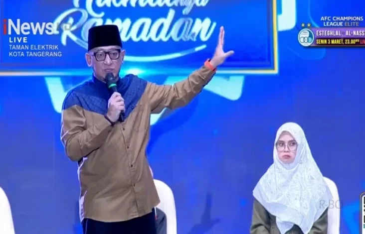 Ceramah Sejuk Ustaz Zacky Mirza pada area Tabligh Akbar Nikmatnya Ramadan, Bawa Kedamaian