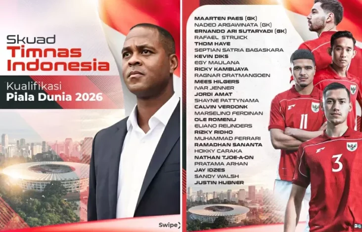 Resmi! Daftar Skuad Timnas Indonesia Hadapi Australia juga Bahrain