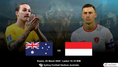 Head to head reuni Tanah Air vs Australia