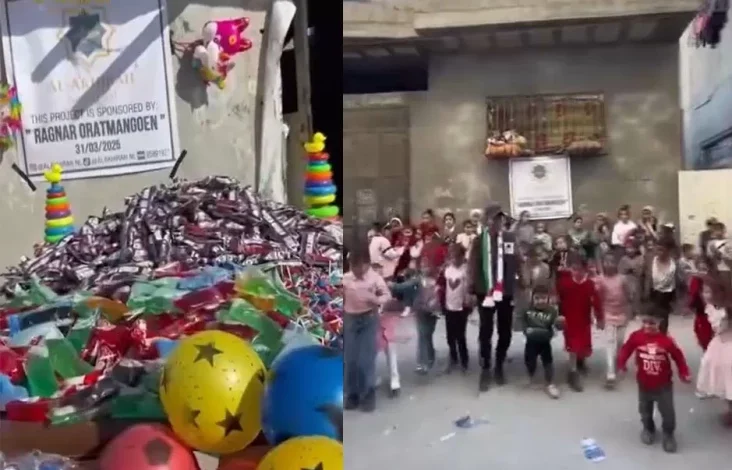 MasyaAllah.. Ragnar Oratmangoen Donasi untuk Anak-anak Kawasan Kawasan Gaza Palestina