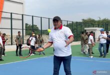 Pimpinan Daerah Bogor resmikan Lapangan Tenis Kapten Muslihat ke Pakansari